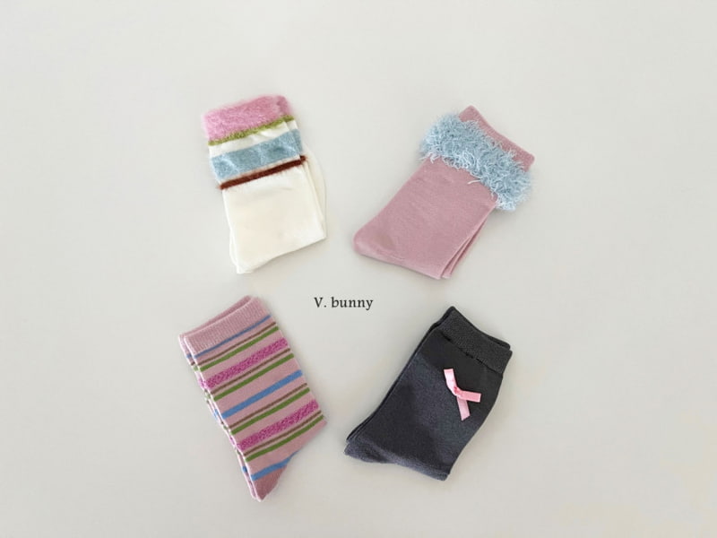 V Bunny - Korean Children Fashion - #designkidswear - Buckle Socks - 5