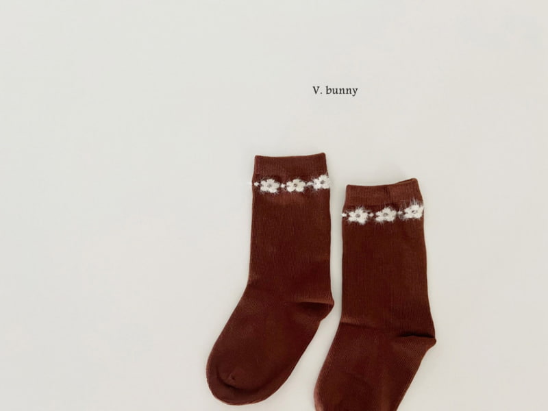 V Bunny - Korean Children Fashion - #designkidswear - Hairy Rabbit Socks - 9