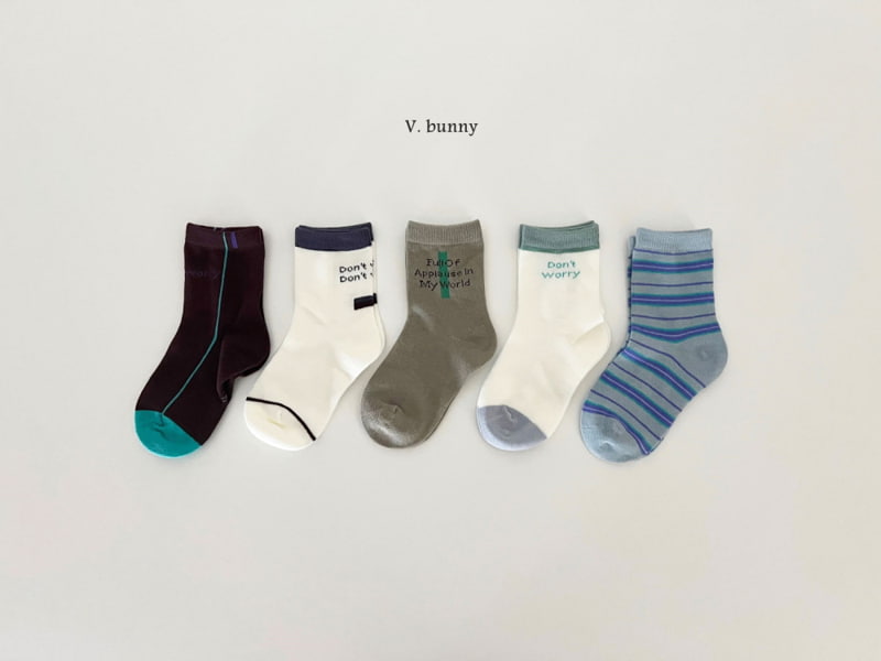 V Bunny - Korean Children Fashion - #designkidswear - Worry Socks - 12