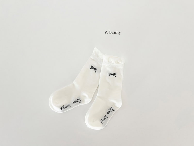 V Bunny - Korean Children Fashion - #designkidswear - Curling Ribbon Socks - 9