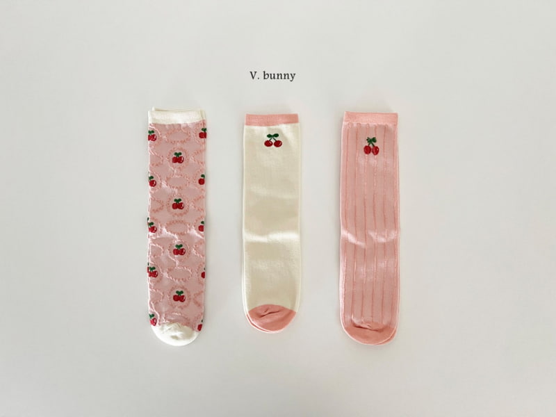 V Bunny - Korean Children Fashion - #discoveringself - Pink Berry Socks - 2