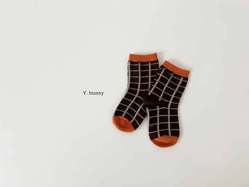 V Bunny - Korean Children Fashion - #discoveringself - Check Dia Socks - 8