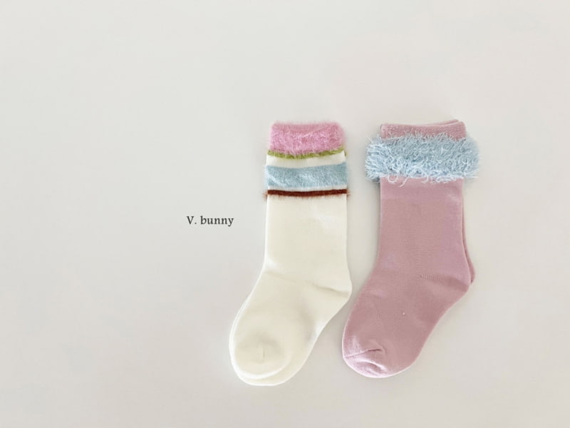 V Bunny - Korean Children Fashion - #discoveringself - Buckle Socks - 6