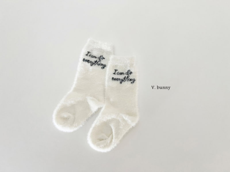 V Bunny - Korean Children Fashion - #discoveringself - Hairy Rabbit Socks - 10