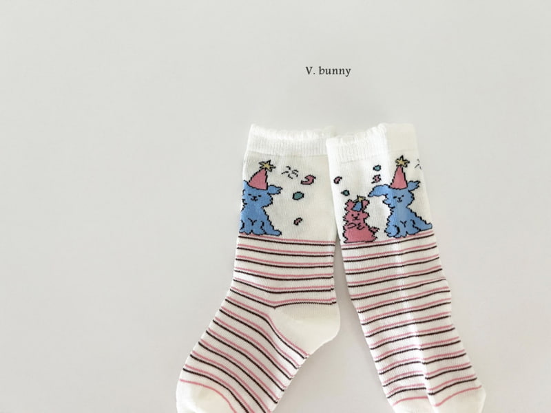 V Bunny - Korean Children Fashion - #discoveringself - Corn Socks - 8