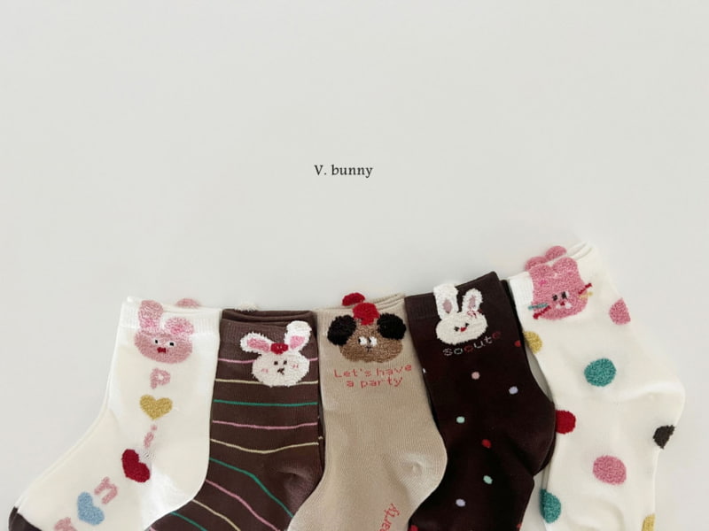 V Bunny - Korean Children Fashion - #designkidswear - Friends Socks - 4