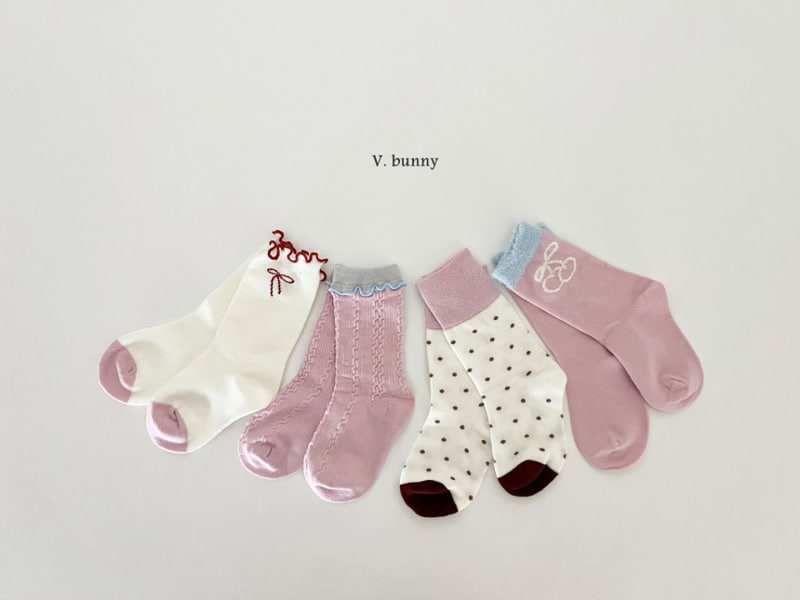 V Bunny - Korean Children Fashion - #discoveringself - Pink Dot Socks - 3