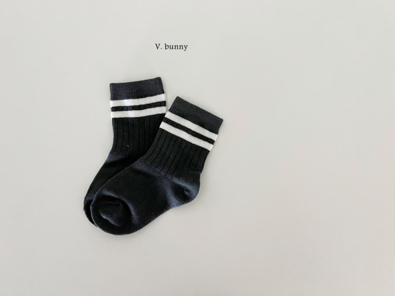 V Bunny - Korean Children Fashion - #fashionkids - Two Lines Socks - 8