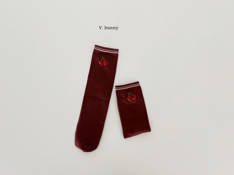 V Bunny - Korean Children Fashion - #fashionkids - Red Berry Socks - 6