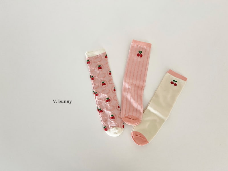 V Bunny - Korean Children Fashion - #fashionkids - Pink Berry Socks - 3