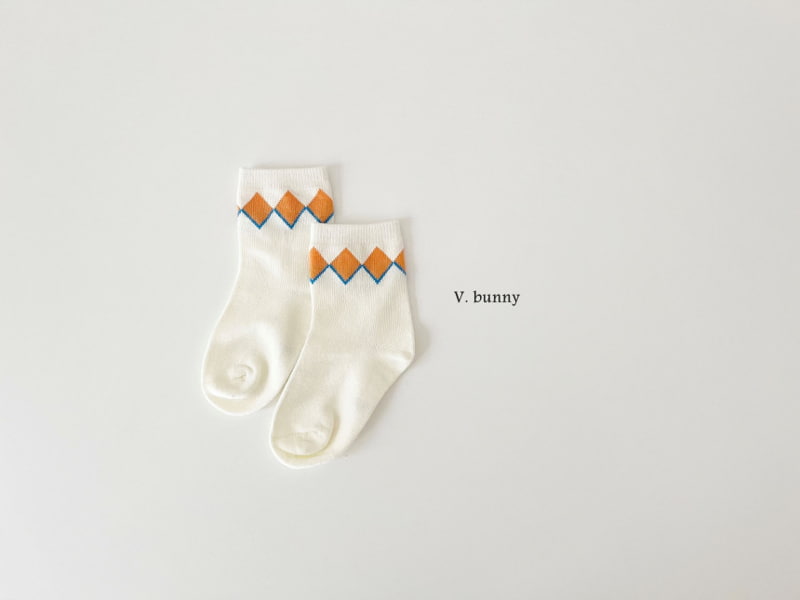 V Bunny - Korean Children Fashion - #fashionkids - Check Dia Socks - 9