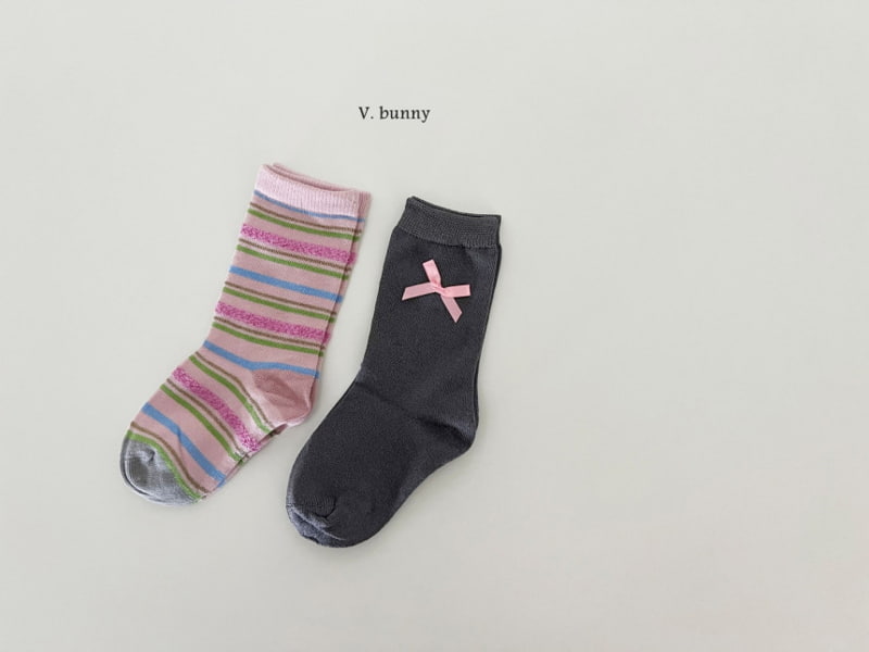 V Bunny - Korean Children Fashion - #fashionkids - Buckle Socks - 7