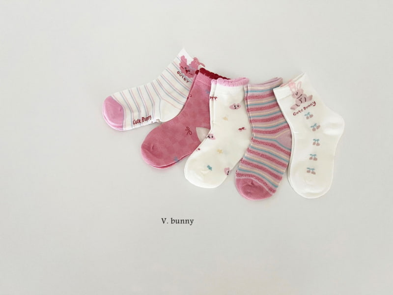 V Bunny - Korean Children Fashion - #fashionkids - Cutie Socks - 3