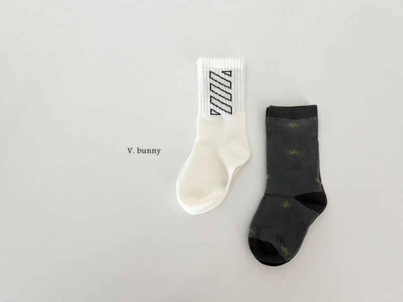 V Bunny - Korean Children Fashion - #fashionkids - Block Socks - 6