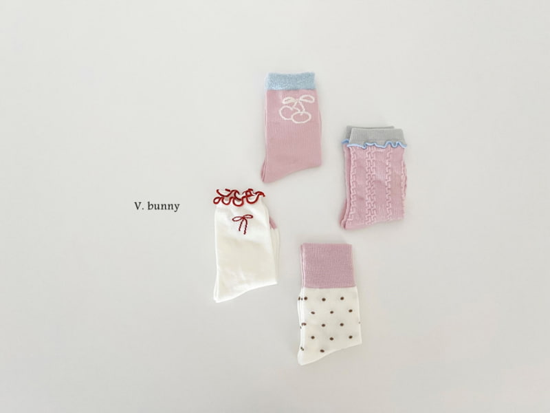 V Bunny - Korean Children Fashion - #discoveringself - Pink Dot Socks - 4