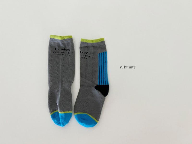 V Bunny - Korean Children Fashion - #fashionkids - Friday Socks - 10