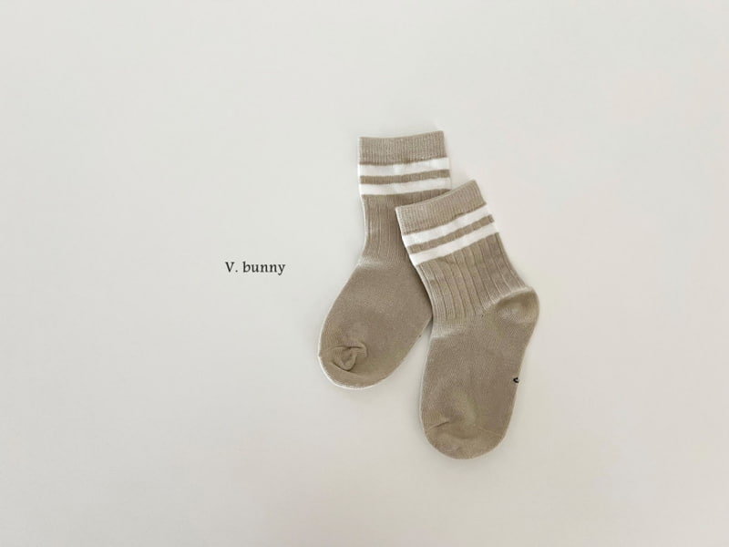 V Bunny - Korean Children Fashion - #kidsshorts - Two Lines Socks - 9