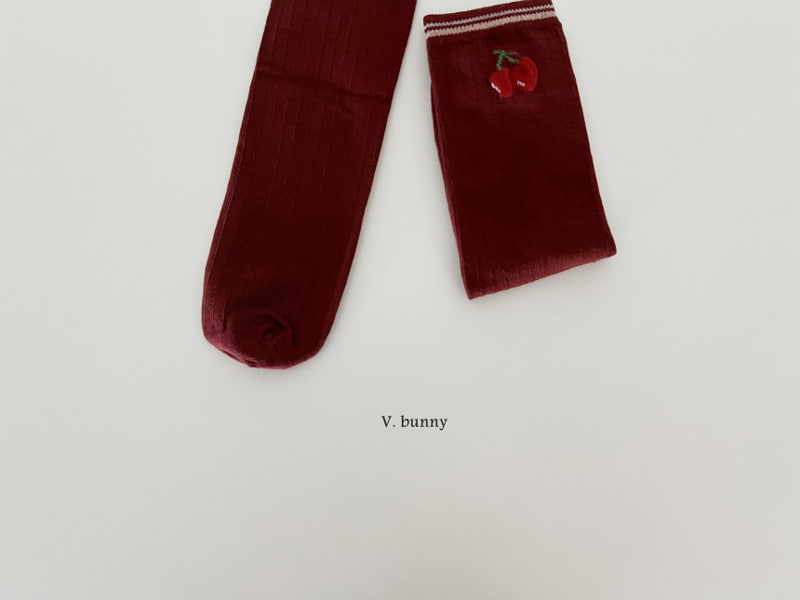 V Bunny - Korean Children Fashion - #kidsshorts - Red Berry Socks - 7