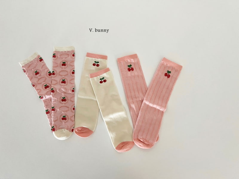 V Bunny - Korean Children Fashion - #fashionkids - Pink Berry Socks - 4