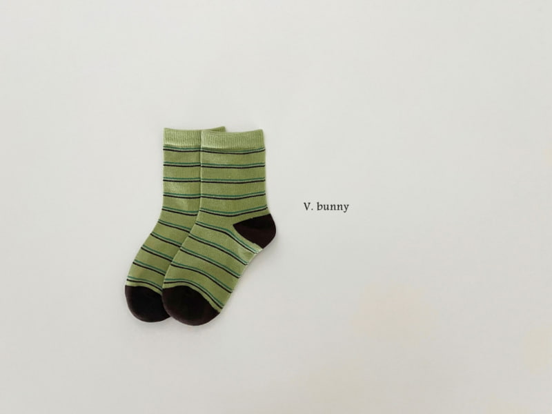 V Bunny - Korean Children Fashion - #kidsshorts - Green Socks - 7