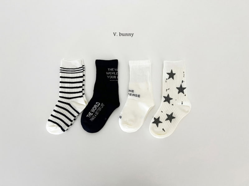 V Bunny - Korean Children Fashion - #kidsshorts - Star Socks