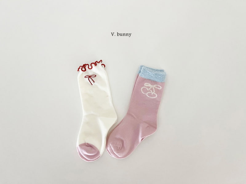 V Bunny - Korean Children Fashion - #kidsshorts - Pink Dot Socks - 5