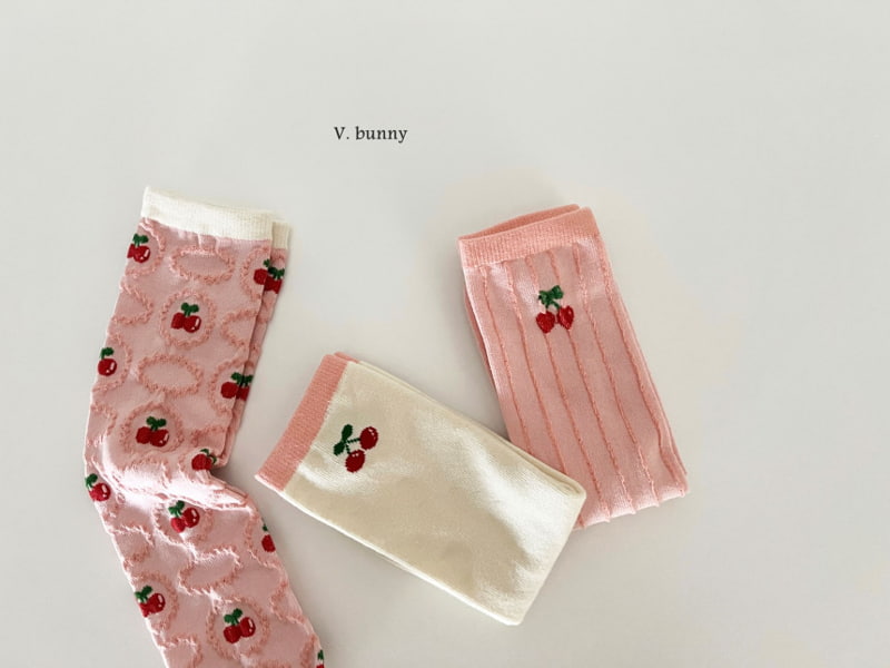 V Bunny - Korean Children Fashion - #kidsstore - Pink Berry Socks - 5