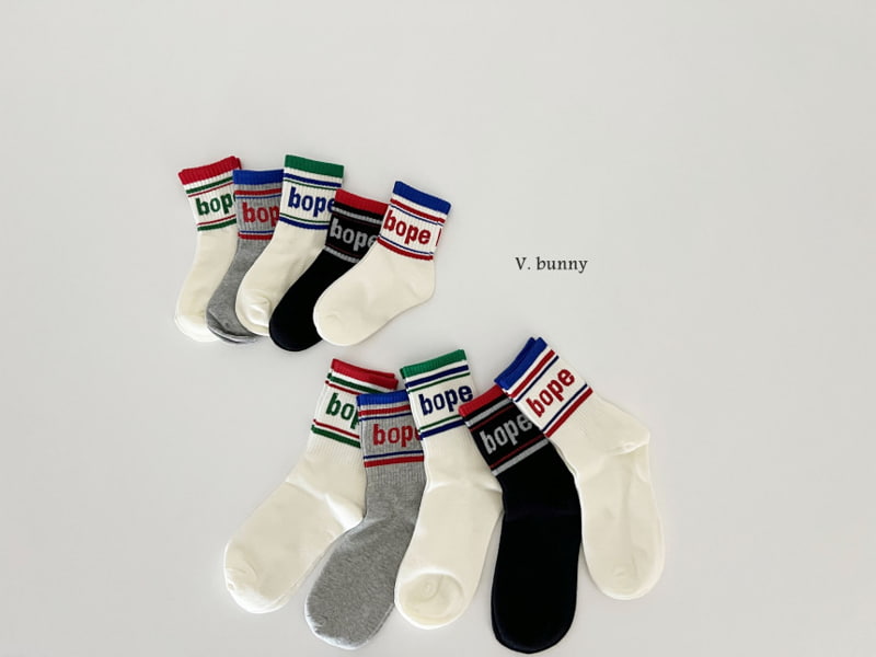 V Bunny - Korean Children Fashion - #kidsstore - Bope Socks - 6