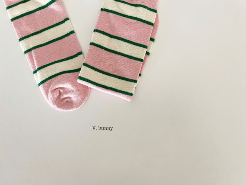 V Bunny - Korean Children Fashion - #kidsstore - Strawberry A Socks - 9