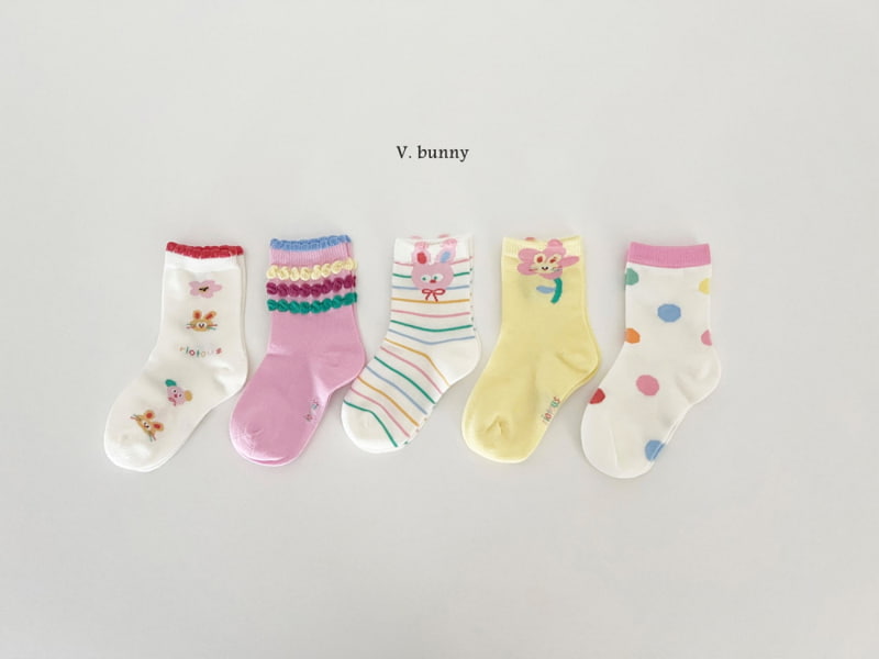 V Bunny - Korean Children Fashion - #kidsstore - Rolling Pop Socks - 12