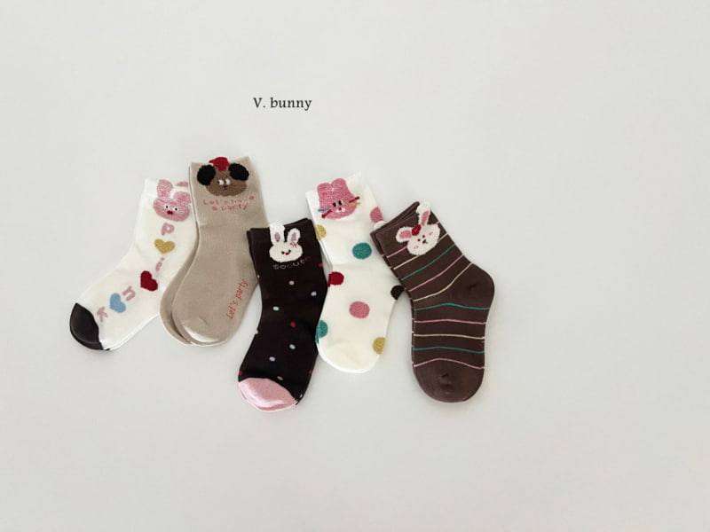 V Bunny - Korean Children Fashion - #kidsstore - Friends Socks - 7