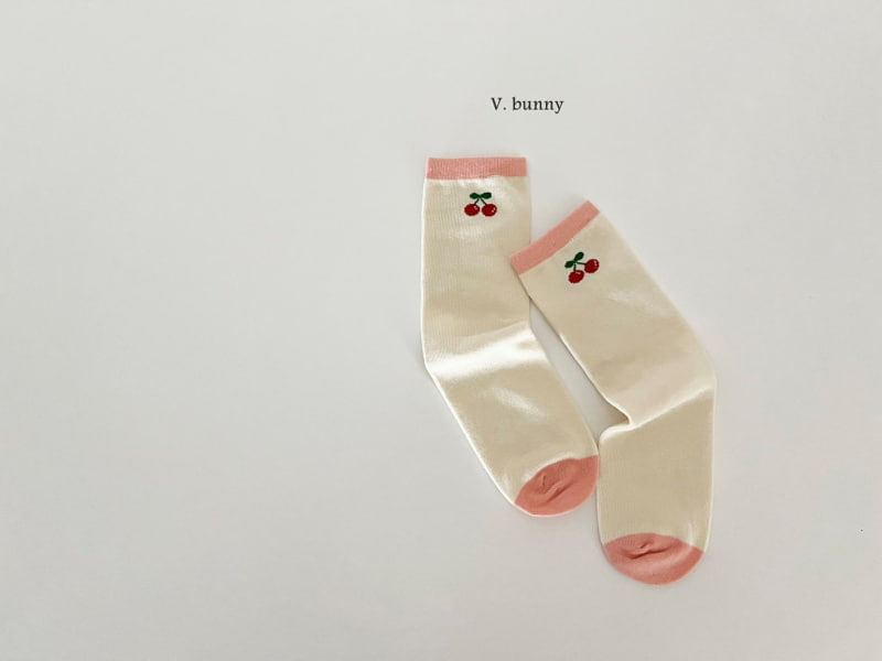 V Bunny - Korean Children Fashion - #kidzfashiontrend - Pink Berry Socks - 6