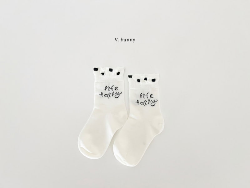 V Bunny - Korean Children Fashion - #kidzfashiontrend - Ribbon Tweet Socks - 7