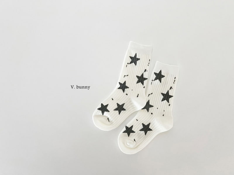 V Bunny - Korean Children Fashion - #kidzfashiontrend - Star Socks - 3