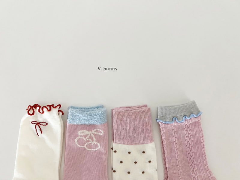 V Bunny - Korean Children Fashion - #kidzfashiontrend - Pink Dot Socks - 7