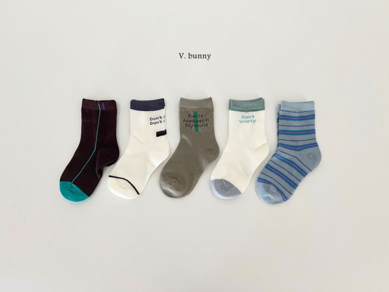 V Bunny - Korean Children Fashion - #kidzfashiontrend - Worry Socks