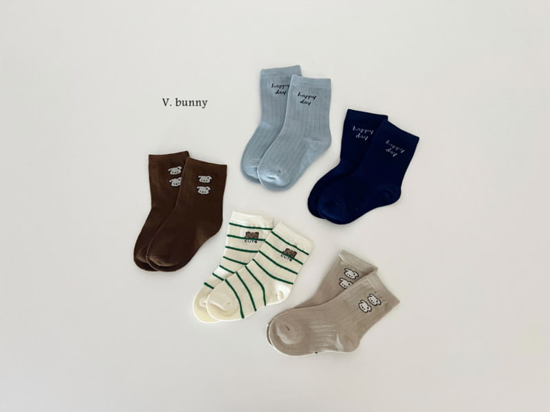 V Bunny - Korean Children Fashion - #Kfashion4kids - Happy Cutie Socks - 4