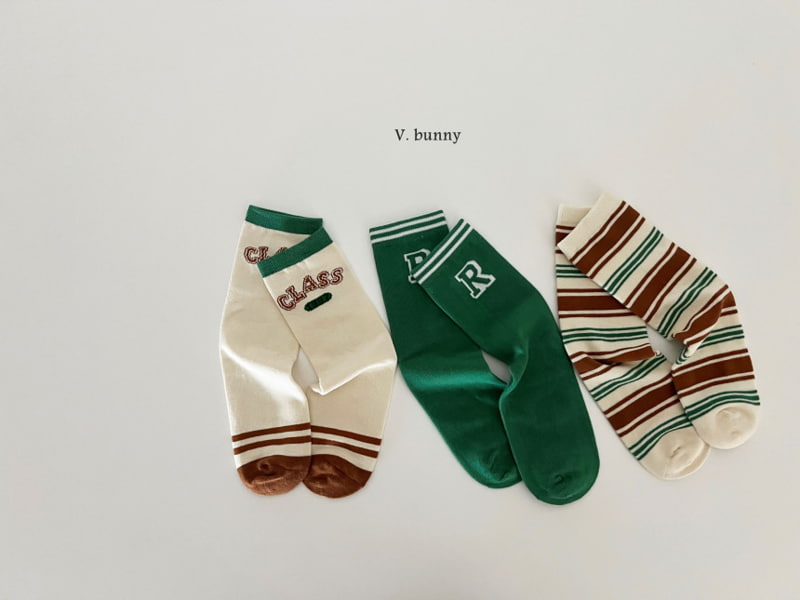 V Bunny - Korean Children Fashion - #littlefashionista - Class Socks - 3