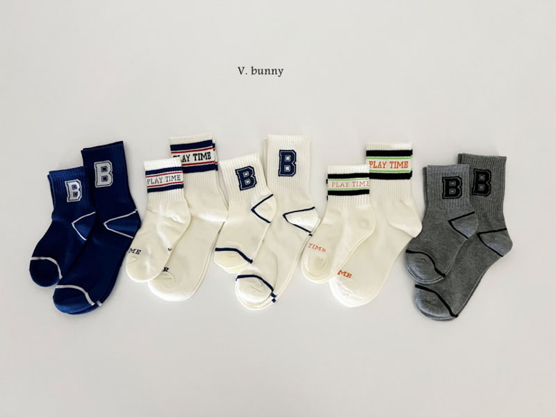 V Bunny - Korean Children Fashion - #littlefashionista - Play B Socks - 6