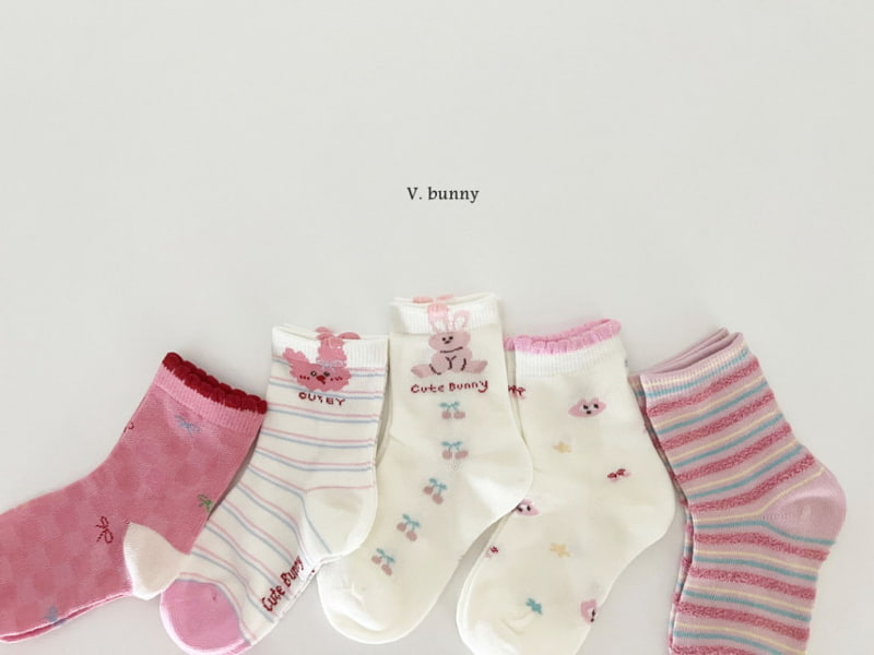 V Bunny - Korean Children Fashion - #littlefashionista - Cutie Socks - 8