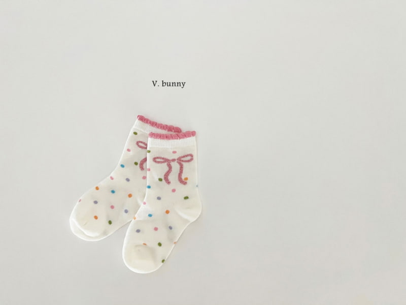 V Bunny - Korean Children Fashion - #littlefashionista - Party Ribbon Socks - 6