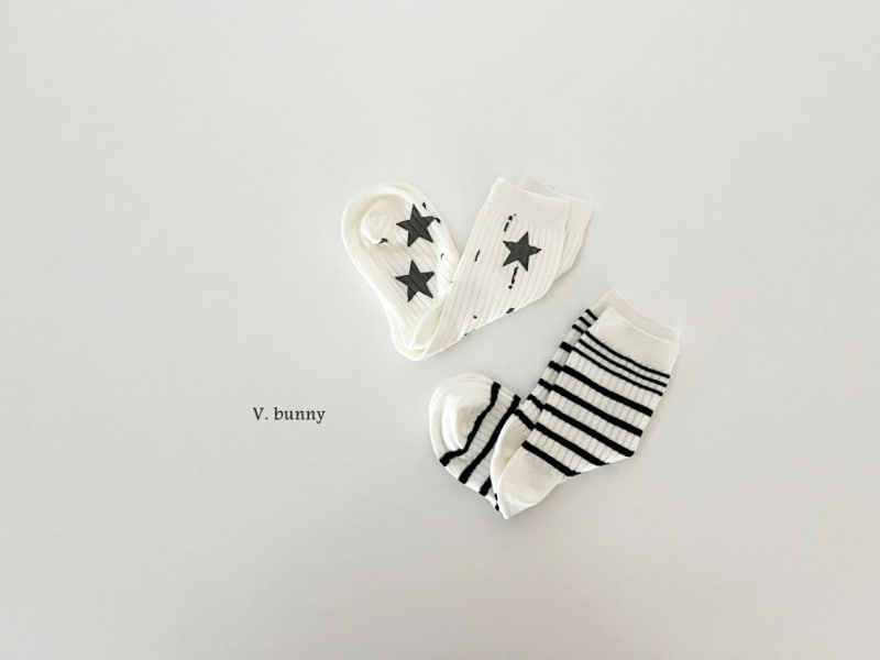 V Bunny - Korean Children Fashion - #littlefashionista - Star Socks - 5