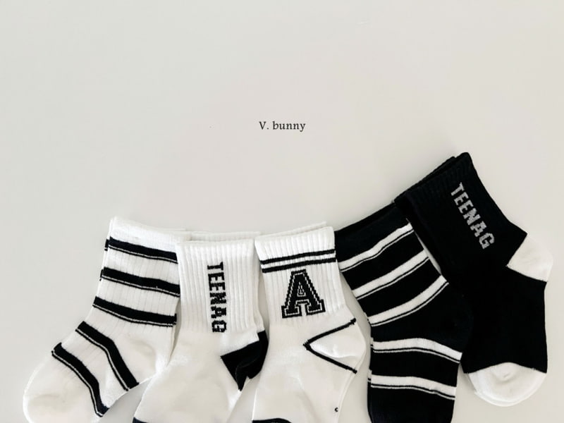 V Bunny - Korean Children Fashion - #littlefashionista - 18 Socks - 4