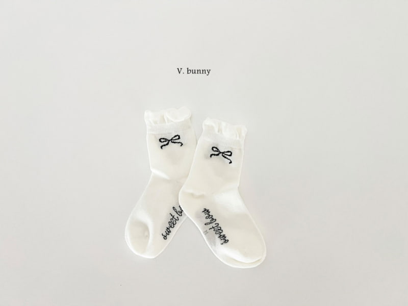 V Bunny - Korean Children Fashion - #magicofchildhood - Ribbon Tweet Socks - 10