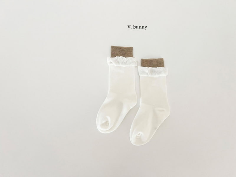 V Bunny - Korean Children Fashion - #magicofchildhood - Blue Ribbon Socks - 8