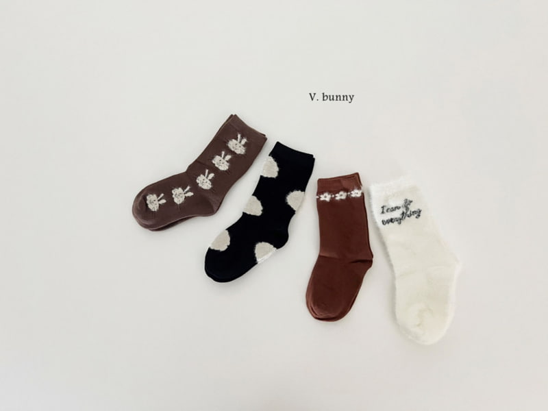 V Bunny - Korean Children Fashion - #magicofchildhood - Hairy Rabbit Socks - 3