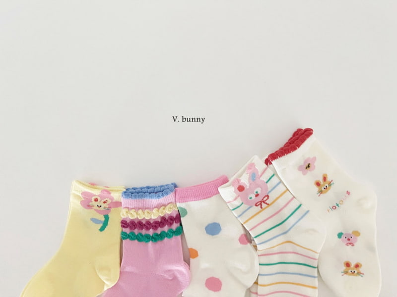 V Bunny - Korean Children Fashion - #magicofchildhood - Rolling Pop Socks - 2