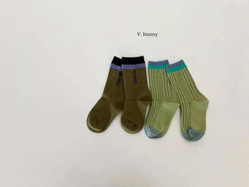 V Bunny - Korean Children Fashion - #magicofchildhood - Universe Socks - 6