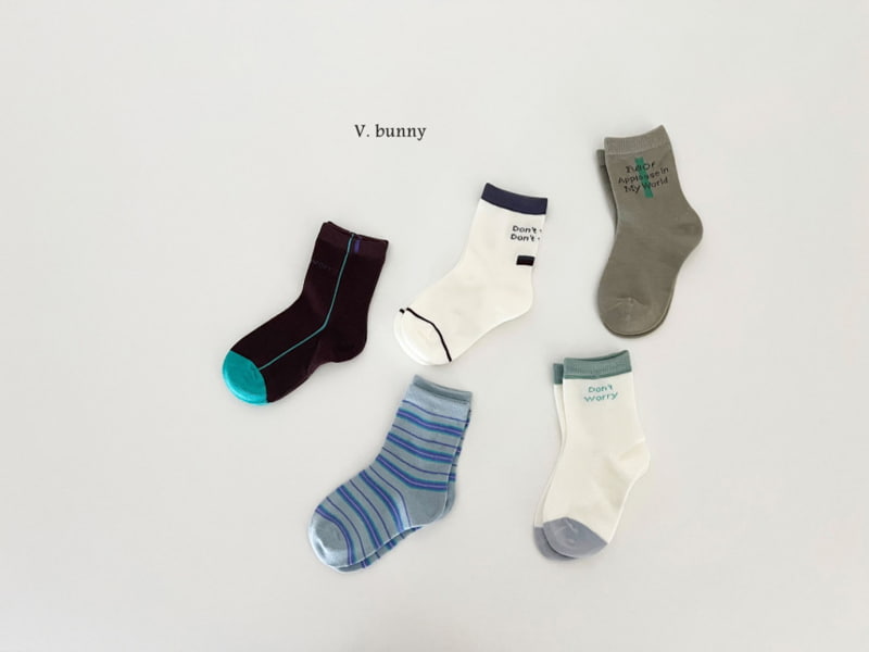 V Bunny - Korean Children Fashion - #littlefashionista - Worry Socks - 4