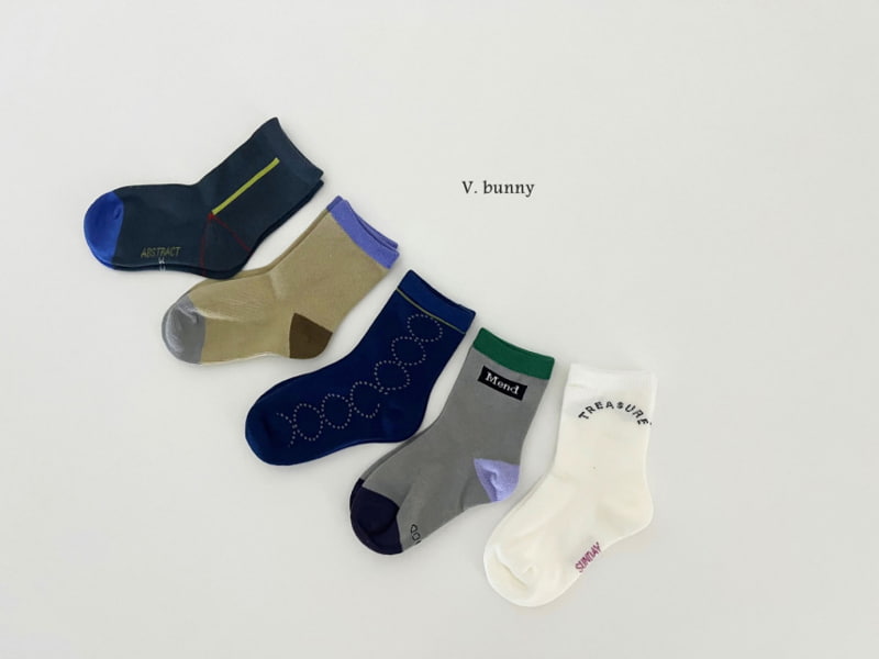 V Bunny - Korean Children Fashion - #magicofchildhood - Mend Socks - 2